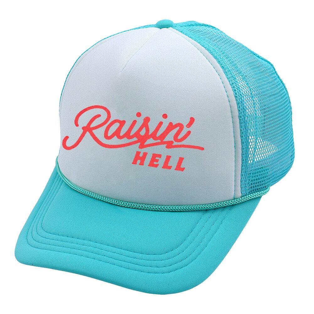 Raisin’ Hell Water Green Mesh Trucker Adjustable Snapback Hat NWOT